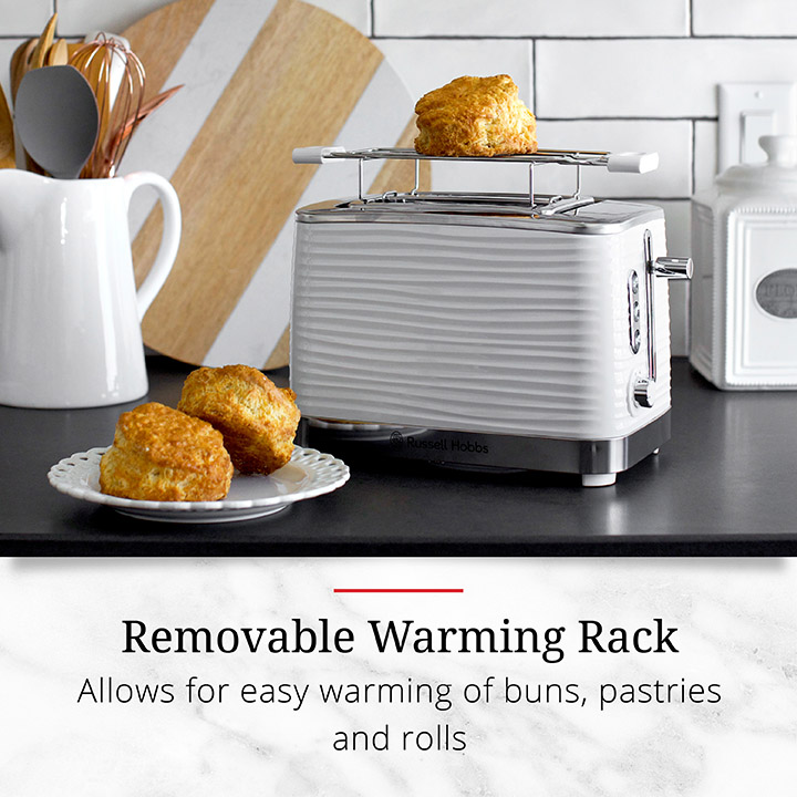 Toaster with warming rack store